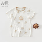 0-12 Months Baby Clothes Summer Summer Thin Baby One-piece Clothes Men's And Women's Short-sleeved Hassan Climbing Summer Clothes