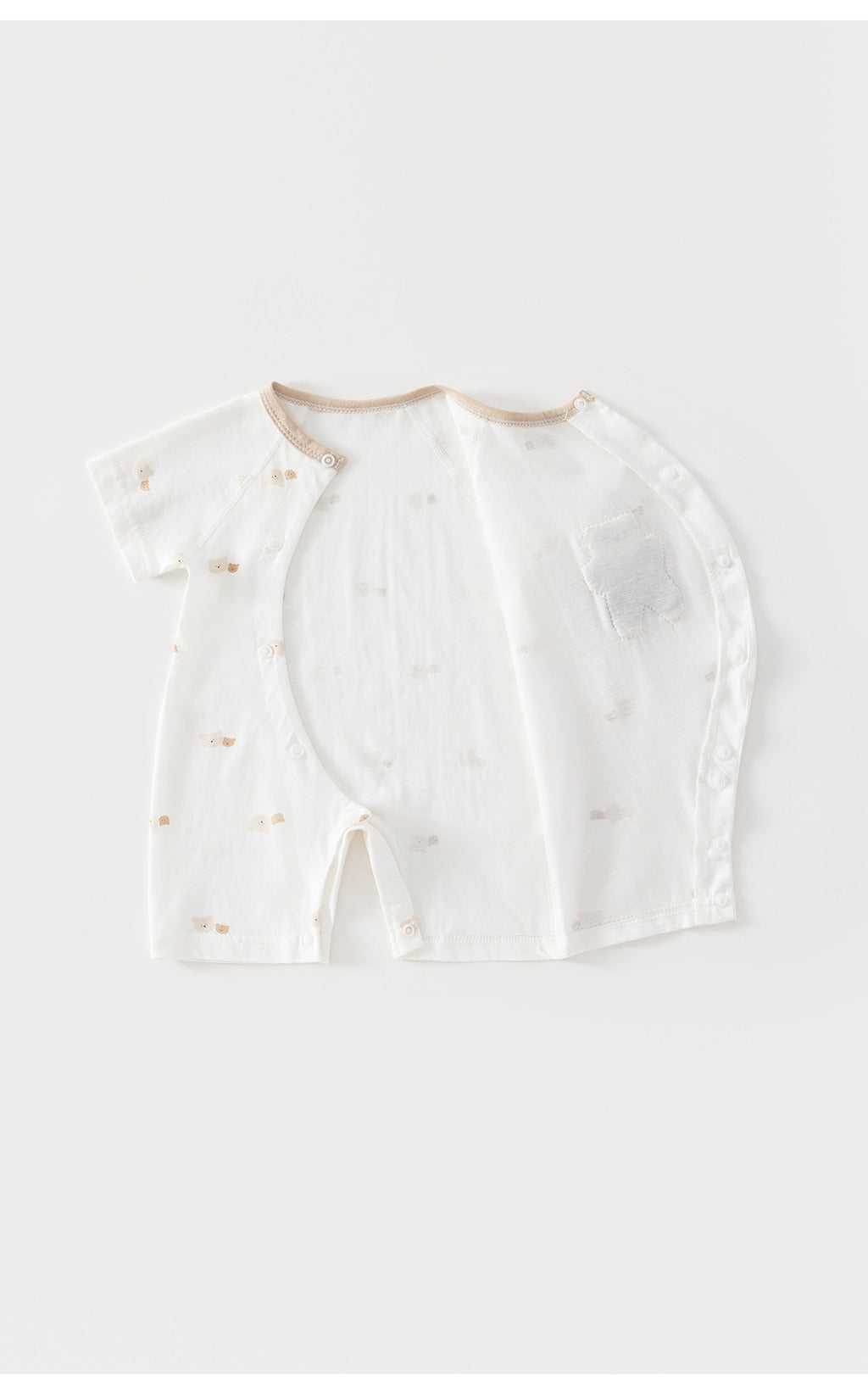 Baby's Jumpsuit Summer Thin Newborn Short-sleeved Kayak Cotton Summer Cool Feeling Class A Newborn Baby Clothes