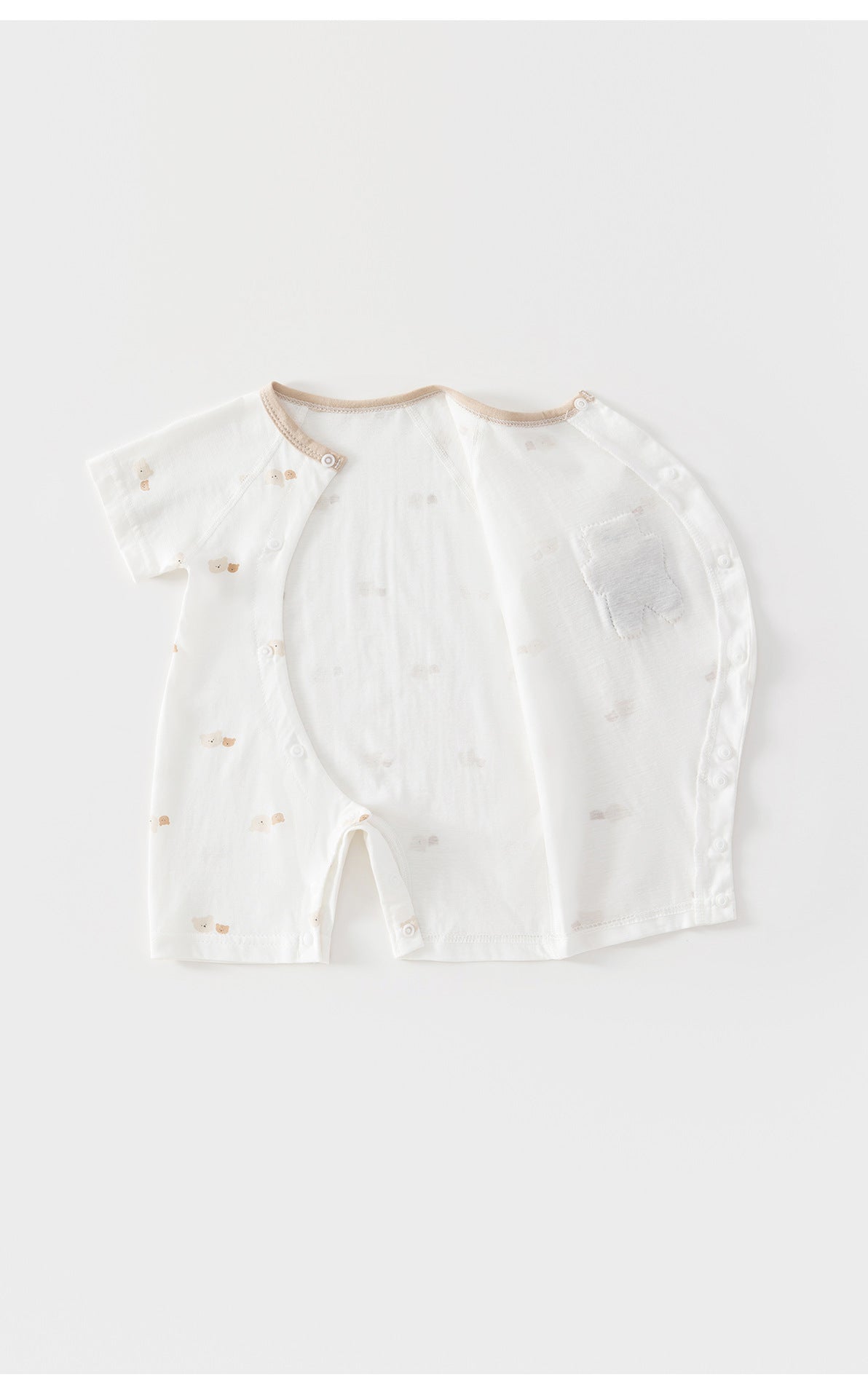 Baby's Jumpsuit Summer Thin Newborn Short-sleeved Kayak Cotton Summer Cool Feeling Class A Newborn Baby Clothes