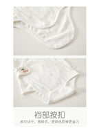 Newborn Baby Romper, Class A, Summer Thin Onesie, Baby’s Triangular Bodysuit, Short-sleeved Monk-style Outfit, Pajamas.