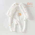 Newborn Baby Clothes Spring And Autumn Newborn Pure Cotton Boneless Butterfly Harper Baby Monk Clothes Autumn Baby Jumpsuit