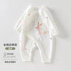Newborn Baby Clothes Spring And Autumn Newborn Pure Cotton Boneless Butterfly Harper Baby Monk Clothes Autumn Baby Jumpsuit