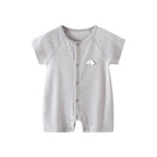 Baby Clothes, Summer Thin-style Pajamas For Newborns And Infants, Outdoor Short-sleeve Air-conditioning Rompers For Boys And Girls, Summer Onesies.