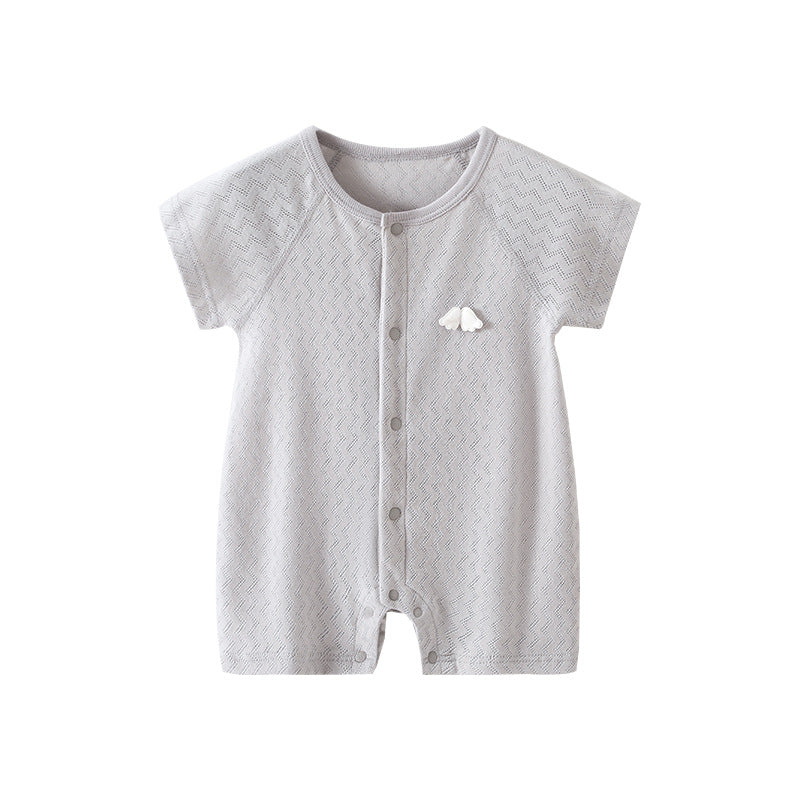 Baby Clothes, Summer Thin-style Pajamas For Newborns And Infants, Outdoor Short-sleeve Air-conditioning Rompers For Boys And Girls, Summer Onesies.