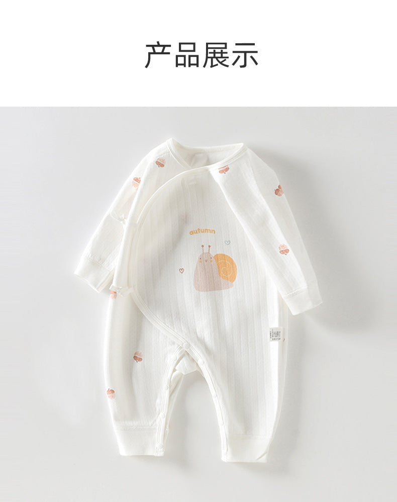 Newborn Baby Clothes Spring And Autumn Newborn Pure Cotton Boneless Butterfly Harper Baby Monk Clothes Autumn Baby Jumpsuit