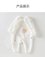 Newborn Baby Clothes Spring And Autumn Newborn Pure Cotton Boneless Butterfly Harper Baby Monk Clothes Autumn Baby Jumpsuit