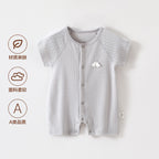 Baby Clothes, Summer Thin-style Pajamas For Newborns And Infants, Outdoor Short-sleeve Air-conditioning Rompers For Boys And Girls, Summer Onesies.