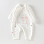 Newborn Baby Clothes Spring And Autumn Newborn Pure Cotton Boneless Butterfly Harper Baby Monk Clothes Autumn Baby Jumpsuit