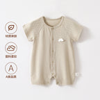 Baby Clothes, Summer Thin-style Pajamas For Newborns And Infants, Outdoor Short-sleeve Air-conditioning Rompers For Boys And Girls, Summer Onesies.