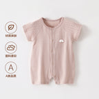 Baby Clothes, Summer Thin-style Pajamas For Newborns And Infants, Outdoor Short-sleeve Air-conditioning Rompers For Boys And Girls, Summer Onesies.