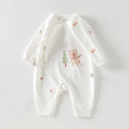 Newborn Baby Clothes Spring And Autumn Newborn Pure Cotton Boneless Butterfly Harper Baby Monk Clothes Autumn Baby Jumpsuit