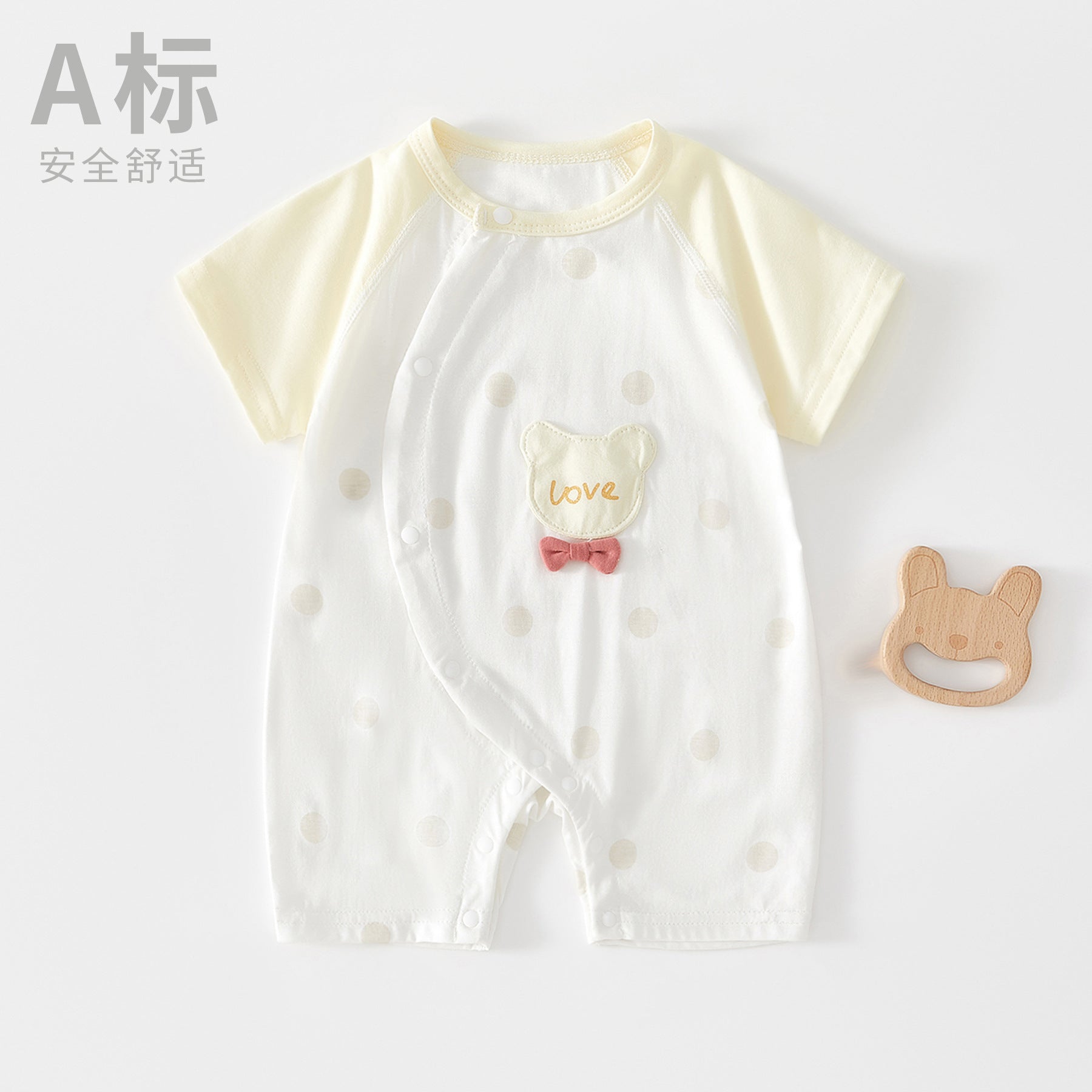 Class A Pure Cotton Summer Rompers For Newborns; Short-sleeved, Thin Summer Outfits Perfect For Boys And Girls To Wear Outdoors.