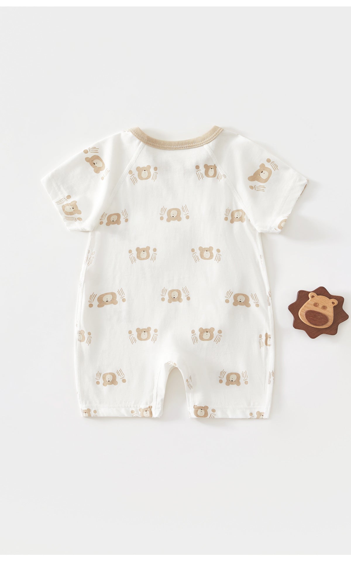 Class A Pure Cotton Summer Rompers For Newborns; Short-sleeved, Thin Summer Outfits Perfect For Boys And Girls To Wear Outdoors.