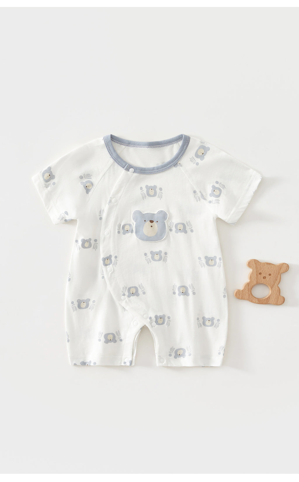 Class A Pure Cotton Summer Rompers For Newborns; Short-sleeved, Thin Summer Outfits Perfect For Boys And Girls To Wear Outdoors.