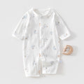 Newborn Baby Jumpsuit Summer Thin Khai Climbing Clothes Baby Ultra-thin Summer Long Sleeve Summer Air Conditioning Clothes Pajamas