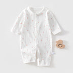 Newborn Baby Jumpsuit Summer Thin Khai Climbing Clothes Baby Ultra-thin Summer Long Sleeve Summer Air Conditioning Clothes Pajamas