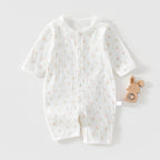Newborn Baby Jumpsuit Summer Thin Khai Climbing Clothes Baby Ultra-thin Summer Long Sleeve Summer Air Conditioning Clothes Pajamas