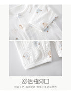 Newborn Baby Jumpsuit Summer Thin Khai Climbing Clothes Baby Ultra-thin Summer Long Sleeve Summer Air Conditioning Clothes Pajamas
