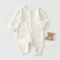 Newborn Baby Summer Thin Pure Cotton Jumpsuit For Boys And Girls Baby's Hatshirt Climbing Wear Breathable Mesh Long Sleeve Air-conditioning Suit