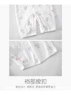Newborn Baby Jumpsuit Summer Thin Khai Climbing Clothes Baby Ultra-thin Summer Long Sleeve Summer Air Conditioning Clothes Pajamas