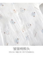 Newborn Baby Jumpsuit Summer Thin Khai Climbing Clothes Baby Ultra-thin Summer Long Sleeve Summer Air Conditioning Clothes Pajamas