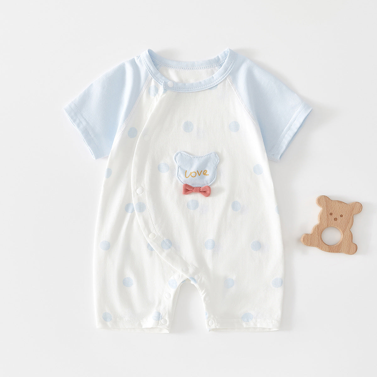 Baby Romper, Summer Thin Cotton Short-sleeve Bodysuit For Infants, Unisex Newborn Clothing, Class A Short-sleeved Crawling Suit.