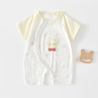 Baby Romper, Summer Thin Cotton Short-sleeve Bodysuit For Infants, Unisex Newborn Clothing, Class A Short-sleeved Crawling Suit.