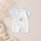 Baby Romper, Summer Thin Cotton Short-sleeve Bodysuit For Infants, Unisex Newborn Clothing, Class A Short-sleeved Crawling Suit.